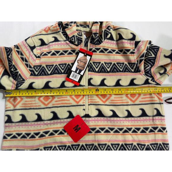 New O'Neil Women's  Sierra Tribal Fleece Quarter-Zip Pullover Hoodie Size Medium - Picture 8 of 9